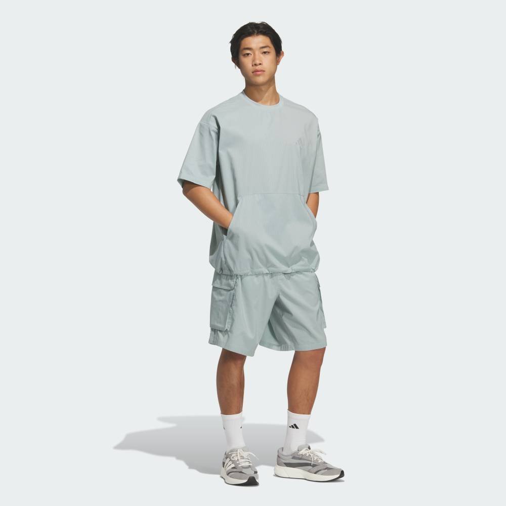 【公式】アディダス adidas 返品可 シティテック ルーズフィット ドットエア ブリーザブル ウーブン半袖Tシャツ アディダス トップス カットソー・Tシャツ グリーン