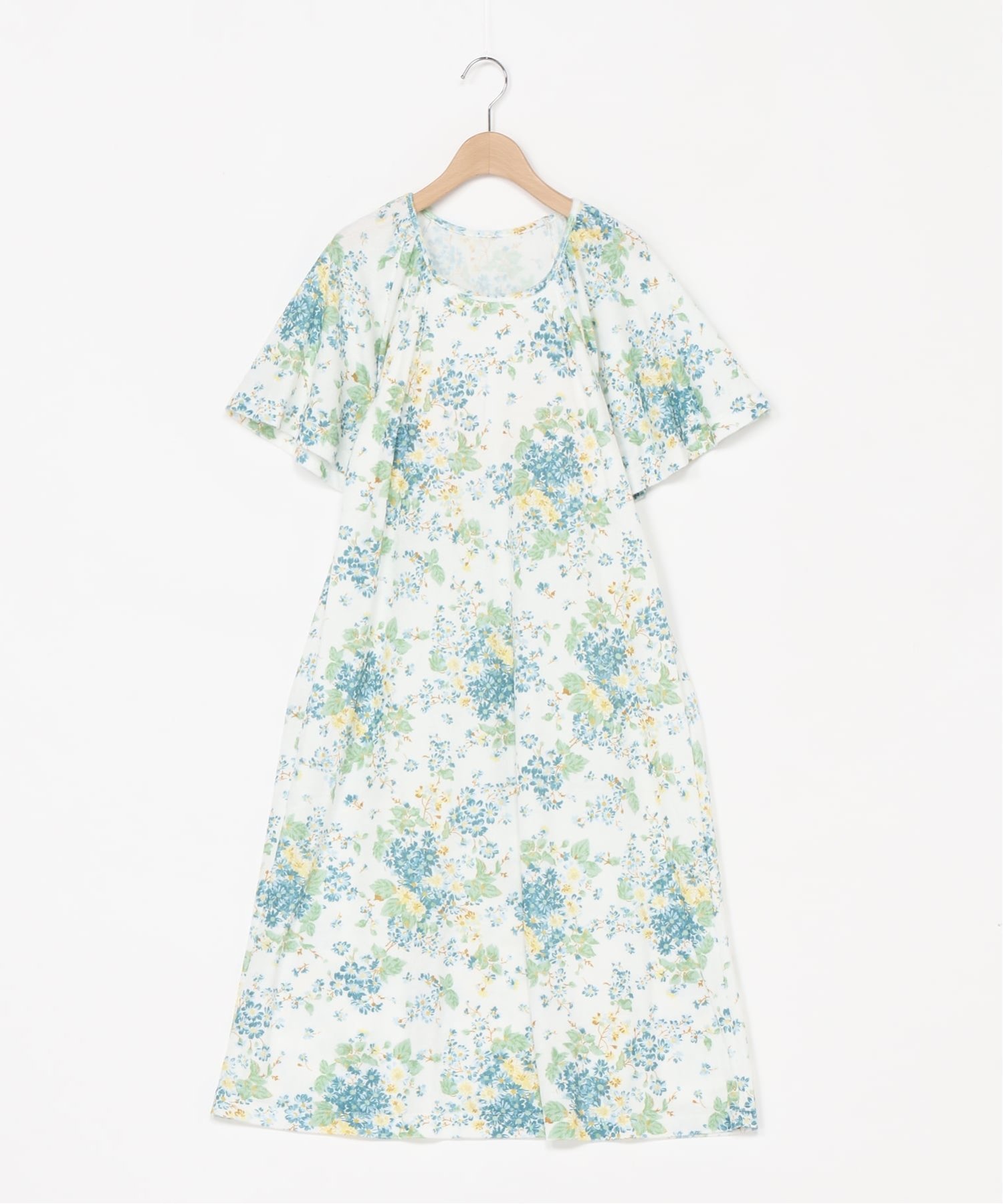 KID BLUE (W)パイルフローラルガーデン 半袖ワンピース(カップ付き) キッドブルー インナー・ルームウェア その他のインナー・ルームウェア グリーン ブルー【送料無料】
