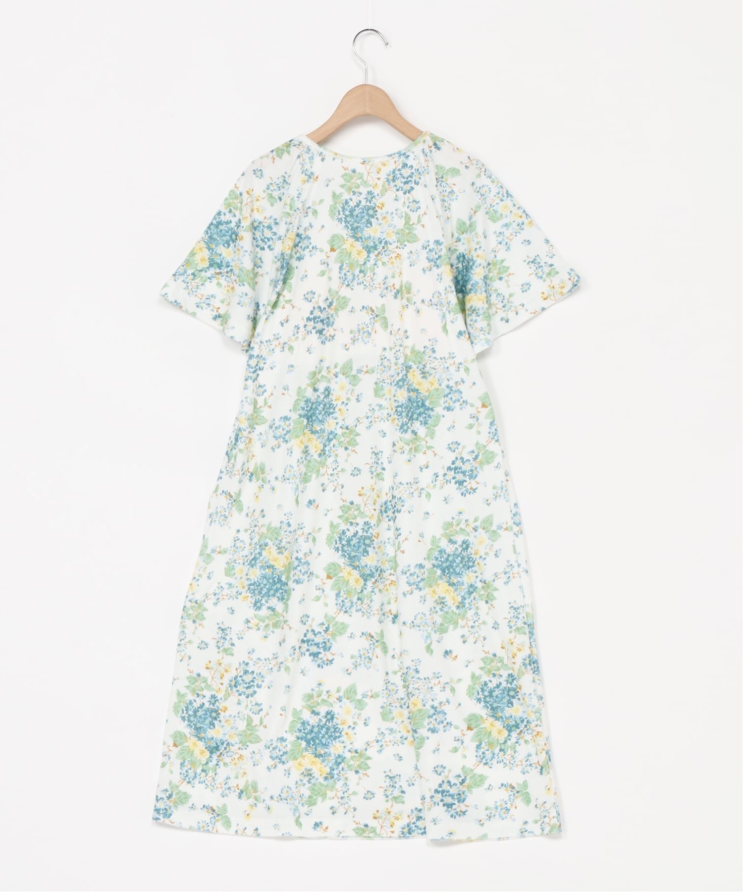 KID BLUE (W)パイルフローラルガーデン 半袖ワンピース(カップ付き) キッドブルー インナー・ルームウェア その他のインナー・ルームウェア グリーン ブルー