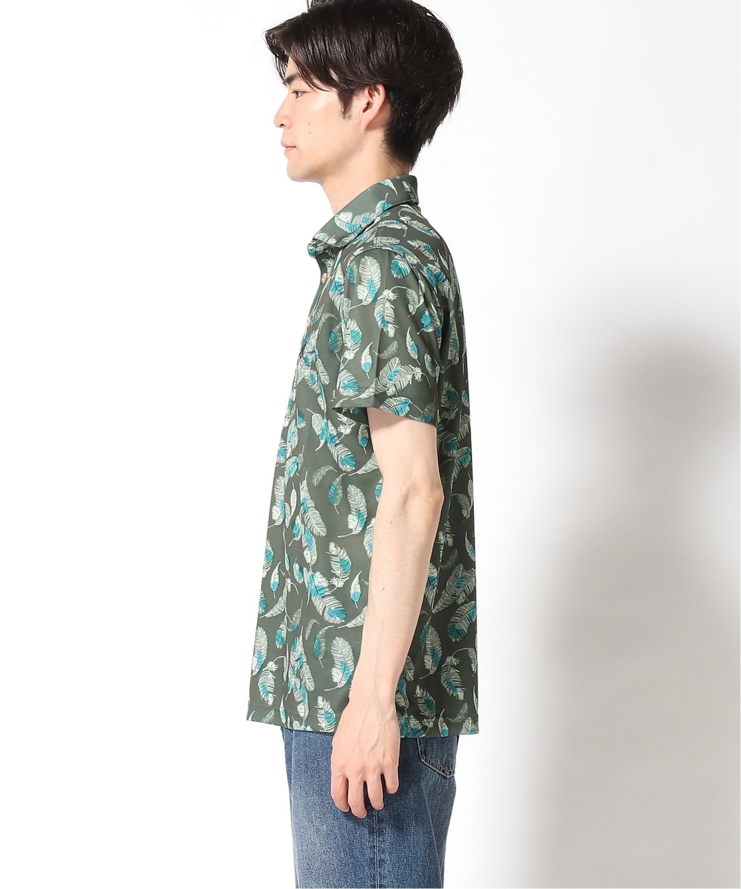 【SALE／64%OFF】Loif (M)【Loif GOLF】ポロシャツ(フェザー) フリーノット トップス ポロシャツ カーキグリーン
