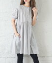 【SALE/43%OFF】La-gemme チュニックブラウス ラジュール トップス シャツ・ブラウス グレー ブラック