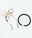 【SALE/40%OFF】ciite' メタルリボンポニー シーテ ヘアアクセサリー ヘアゴム シルバー ゴールド