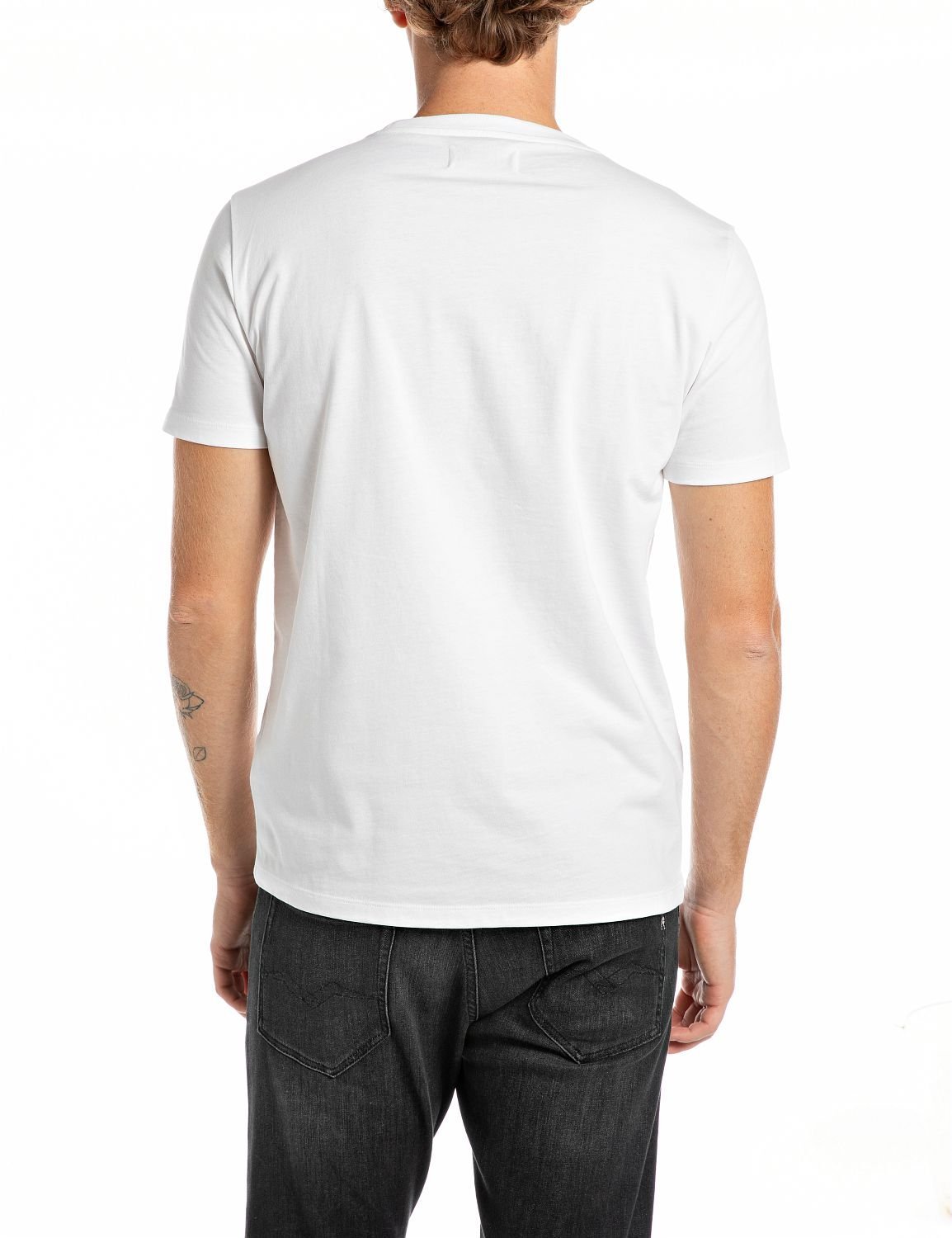 【SALE／50%OFF】REPLAY ベーシックジャージーDOG Tシャツ リプレイ トップス カットソー・Tシャツ ホワイト ブラック【送料無料】