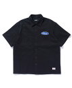 XLARGE OVAL LOGO WORK S/S SHIRT XLARGE エクストララージ トップス シャツ・ブラウス ブラック ブルー ブラウン【送料無料...