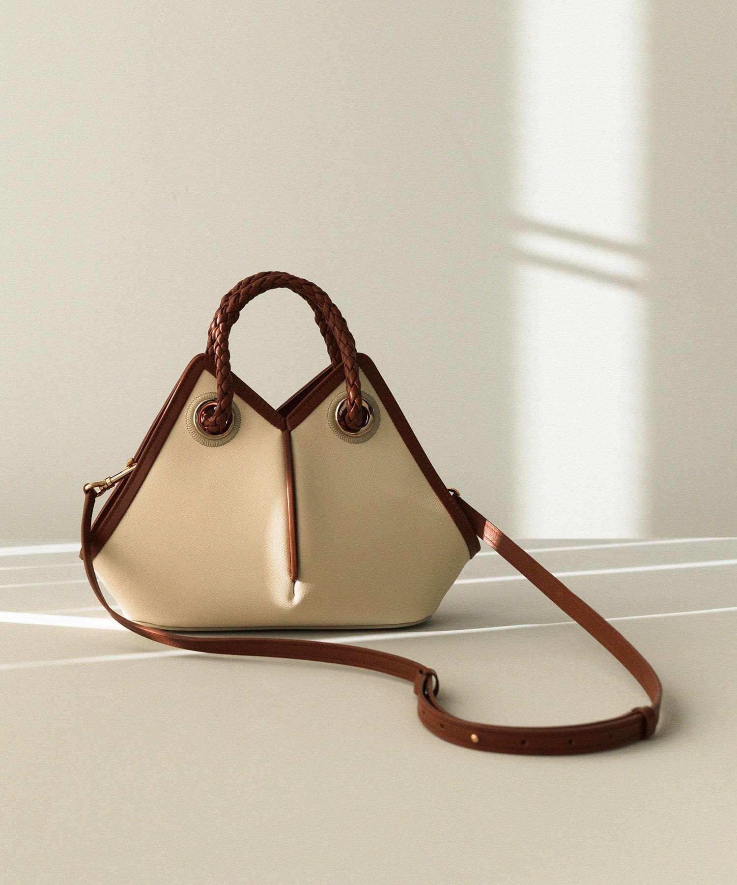 【SALE／50%OFF】ROPE' 【teau】navire(ナビーレ) SHOULDER BAG Small / 2way ロペ バッグ ハンドバッグ ネイビー ホワイト【送料無料】