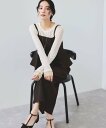 VIS 【WEB限定】【美easy】ウーリッシュ ペプラム切替キャミワンピース【洗える】 ビス ワンピース・ドレス ワンピース ベージュ グレー ブラック【送料...