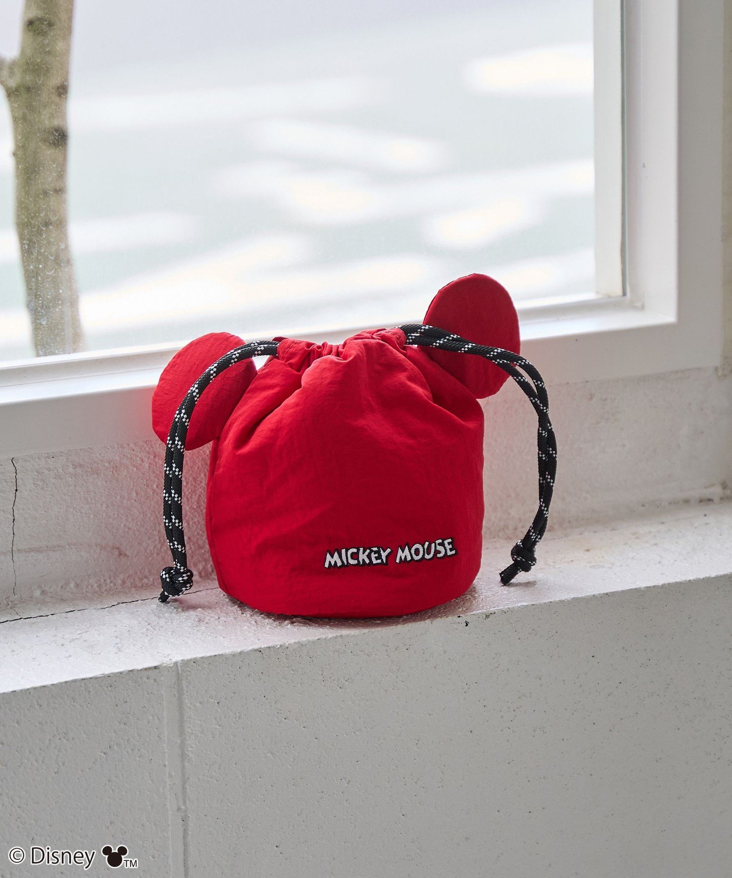 coen 【MICKEY(ミッキー) / 別注】 シルエット巾着 コーエン バッグ その他のバッグ ブラック シルバー レッドのサムネイル