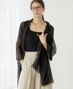 Elura しなやかコットンリネンストール/577217 エルーラ ファッション雑貨 マフラー・ストール・ネックウォーマー ブラウン グレー ブラック【送料無料...