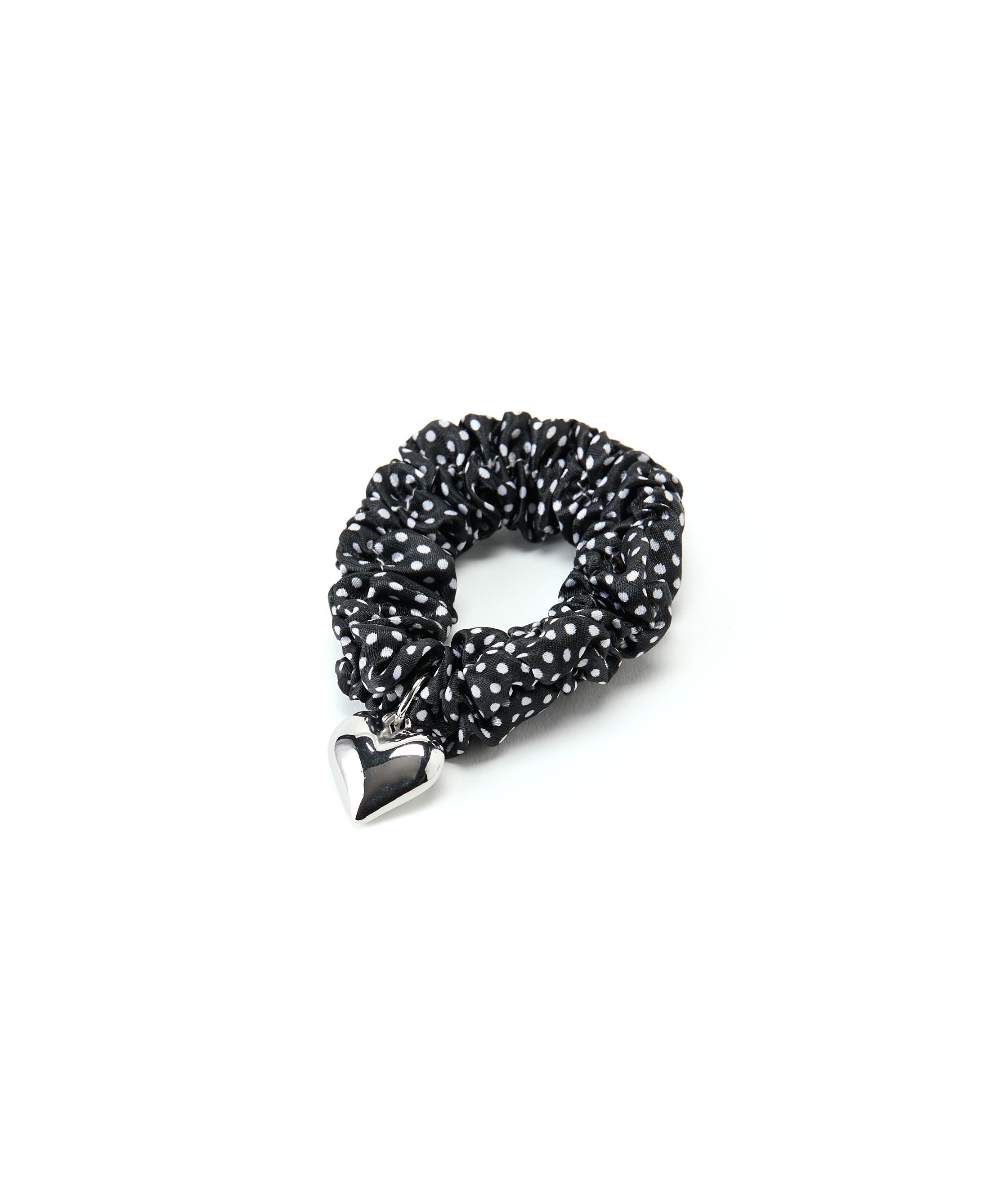 【SALE／60%OFF】Casselini Casselini(キャセリーニ)ハートドットシュシュ キャセリーニ ヘアアクセサリー ヘアゴム ブラック ホワイト レッド
