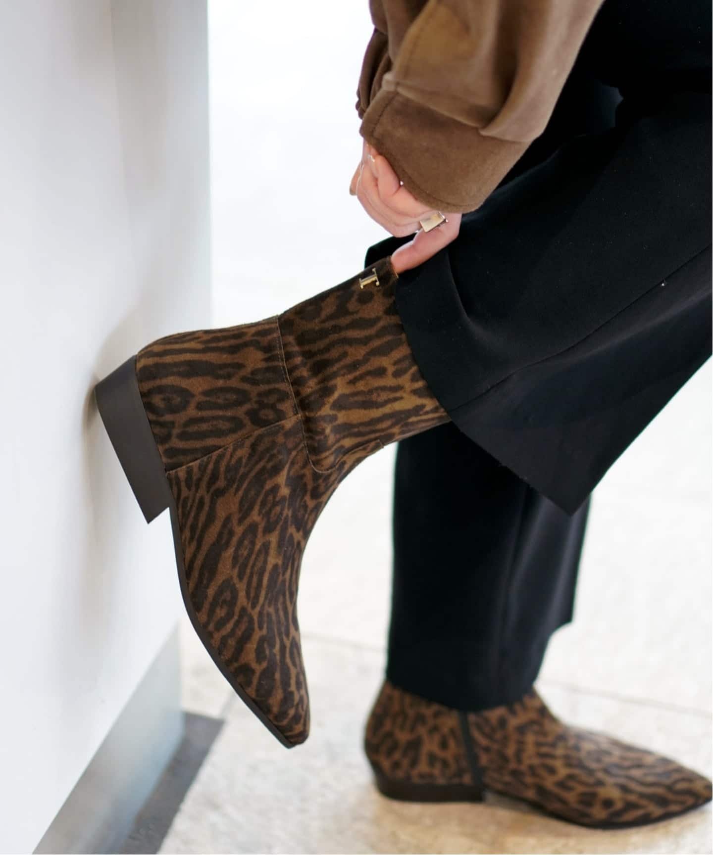 AP STUDIO 【TORAL】Leopard Booties エーピーストゥディオ シューズ・靴 ブーツ ブラウン【送料無料】のサムネイル