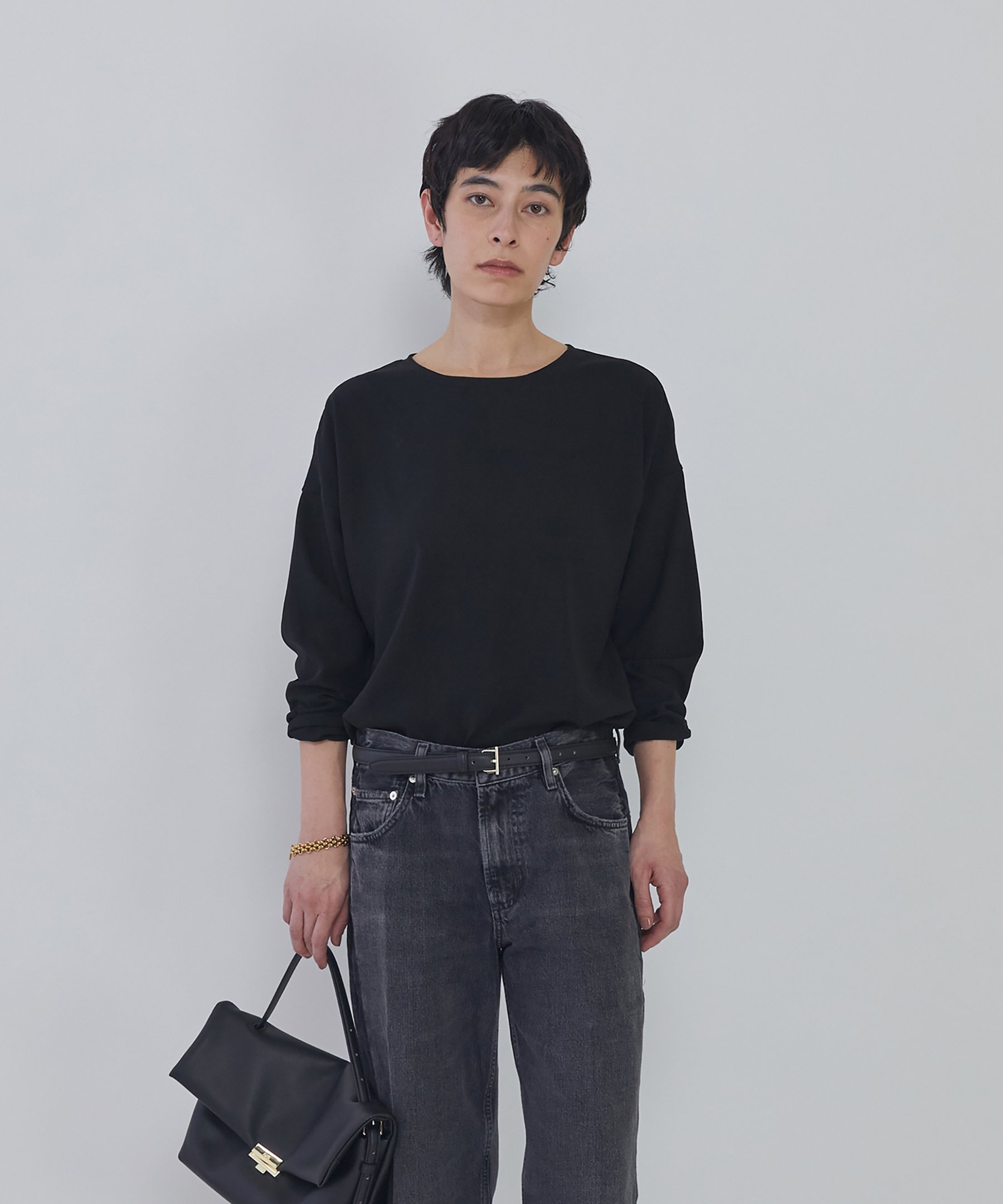 1er Arrondissement 【追加2】ジョーゼットプルオーバー プルミエアロンディスモン トップス シャツ・ブラウス ホワイト ブラック