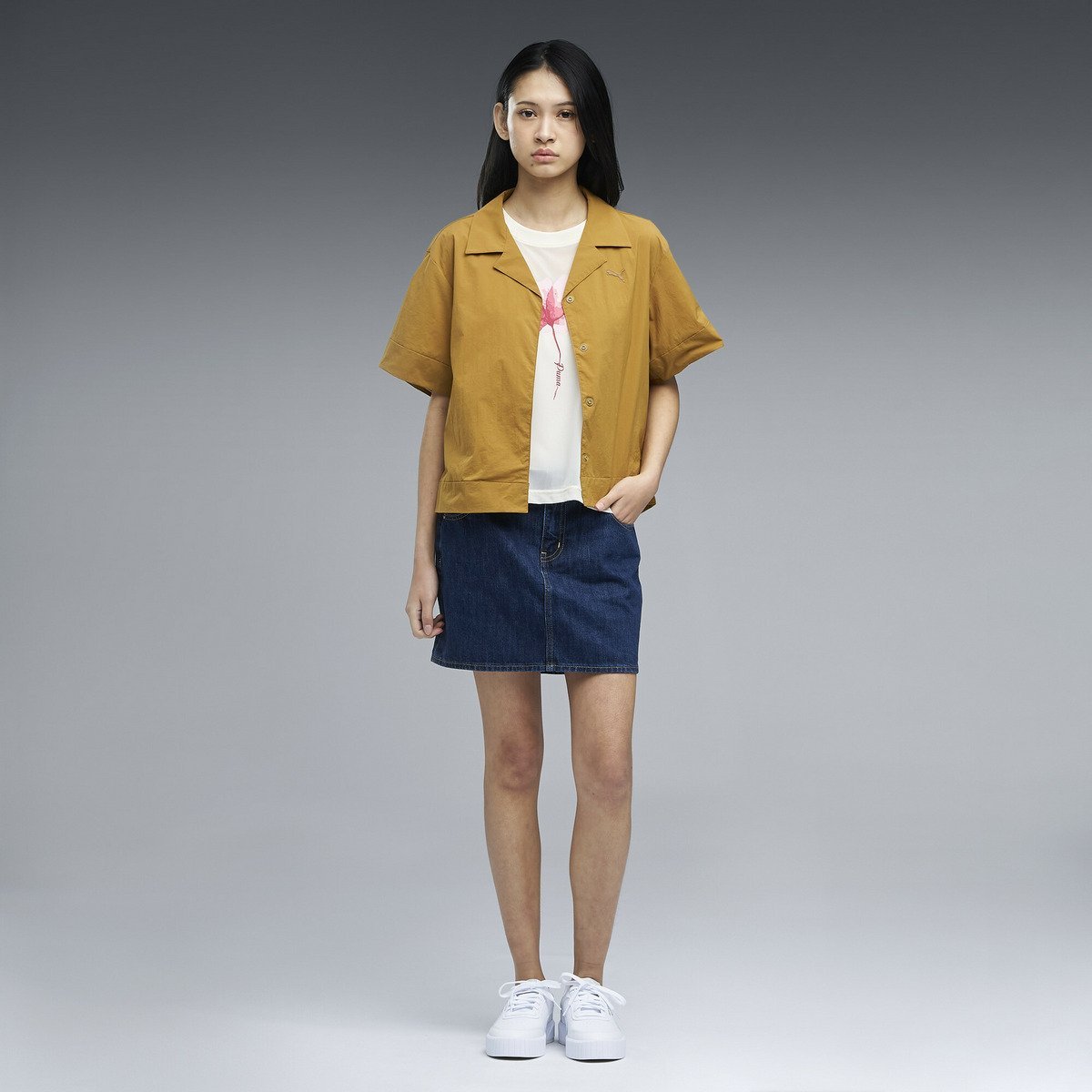 ウィメンズ ESS エレベーテッド ウーブン 半袖 シャツ SUMMER SHEER SS SHIRT プーマ トップス カットソー・Tシャツ ゴールド