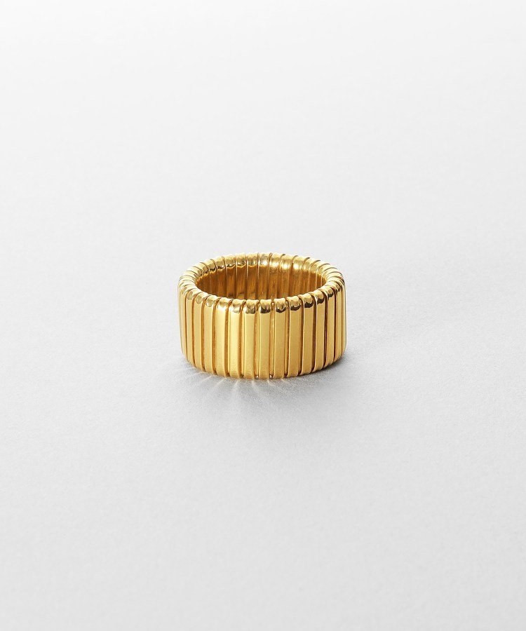 COCOSHNIK ONKITSCH シルバー フルーテッドリング GP ココシュニック オンキッチュ アクセサリー・腕時計 リング・指輪 ゴールド【送料無料】