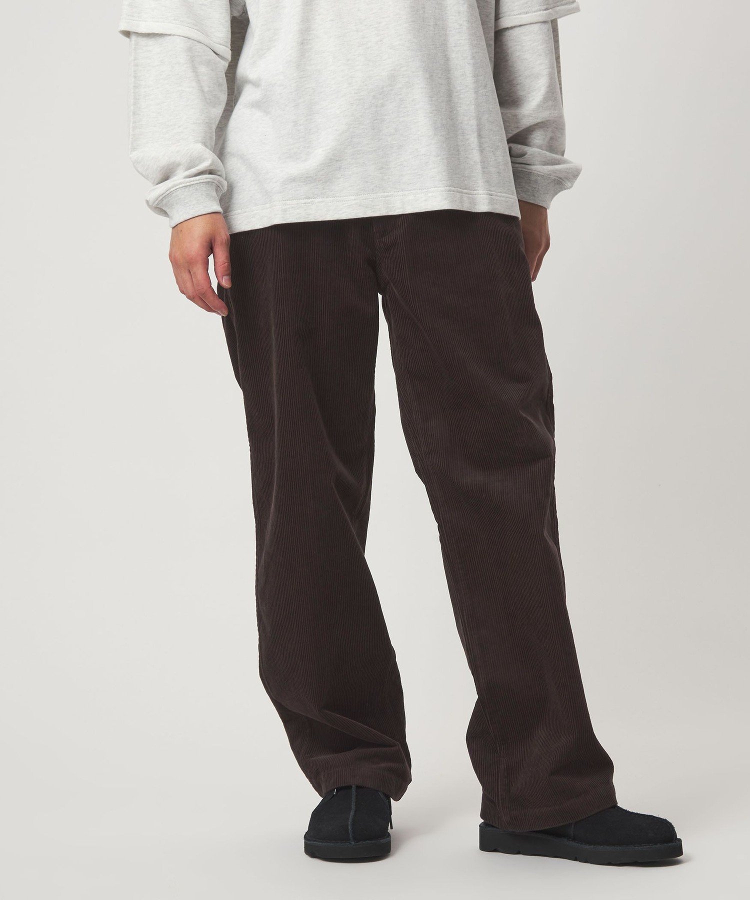 ＜GLR or＞コーデュロイ ストレート パンツ ユナイテッドアローズ アウトレット パンツ その他のパンツ グレー ブラウン ブルー パープル