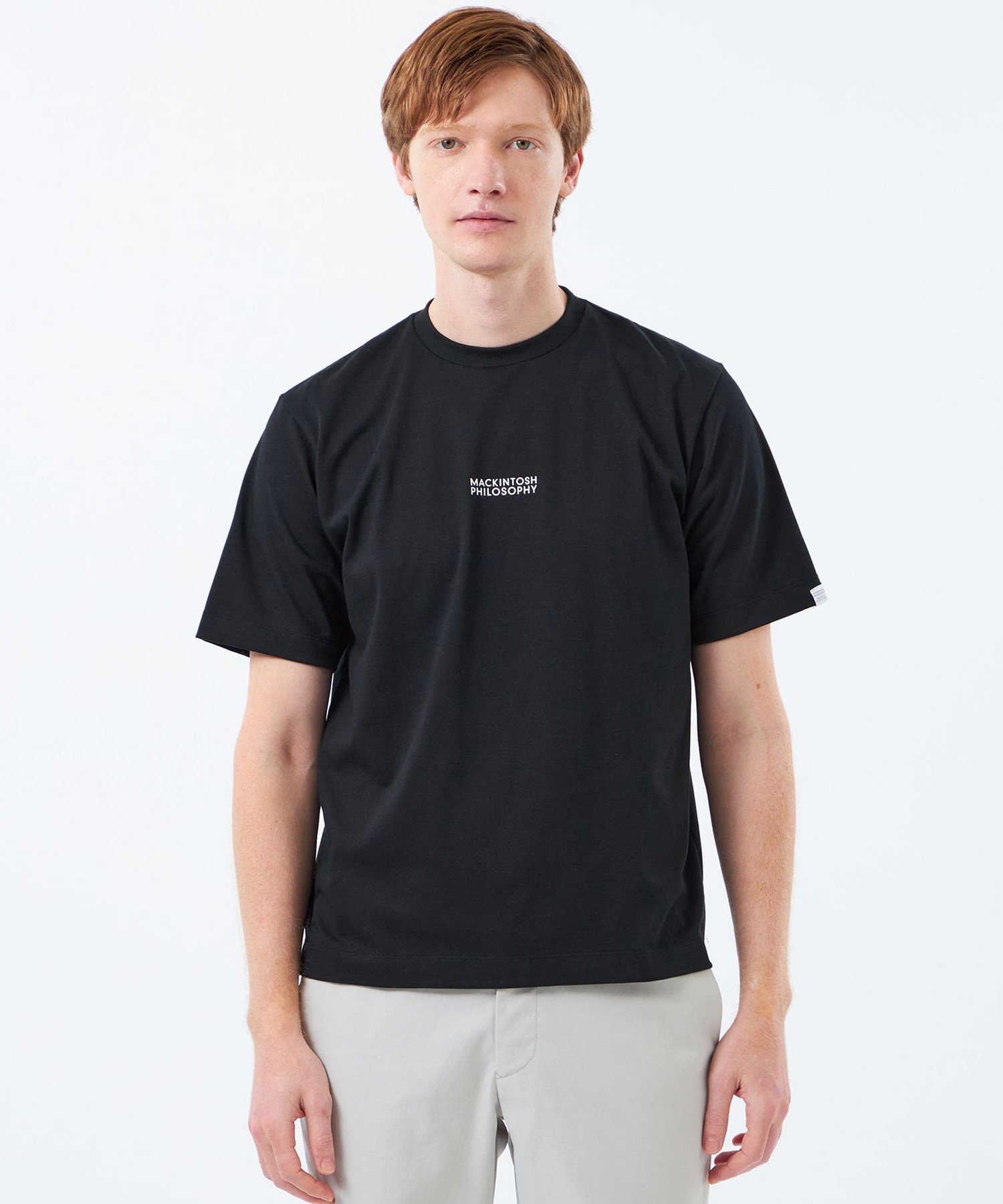 【WEB&一部店舗限定】クルーネックロゴTシャツ 度詰め天竺 マッキントッシュ フィロソフィー トップス カットソー・Tシャツ ネイビー ブラック ホワイト