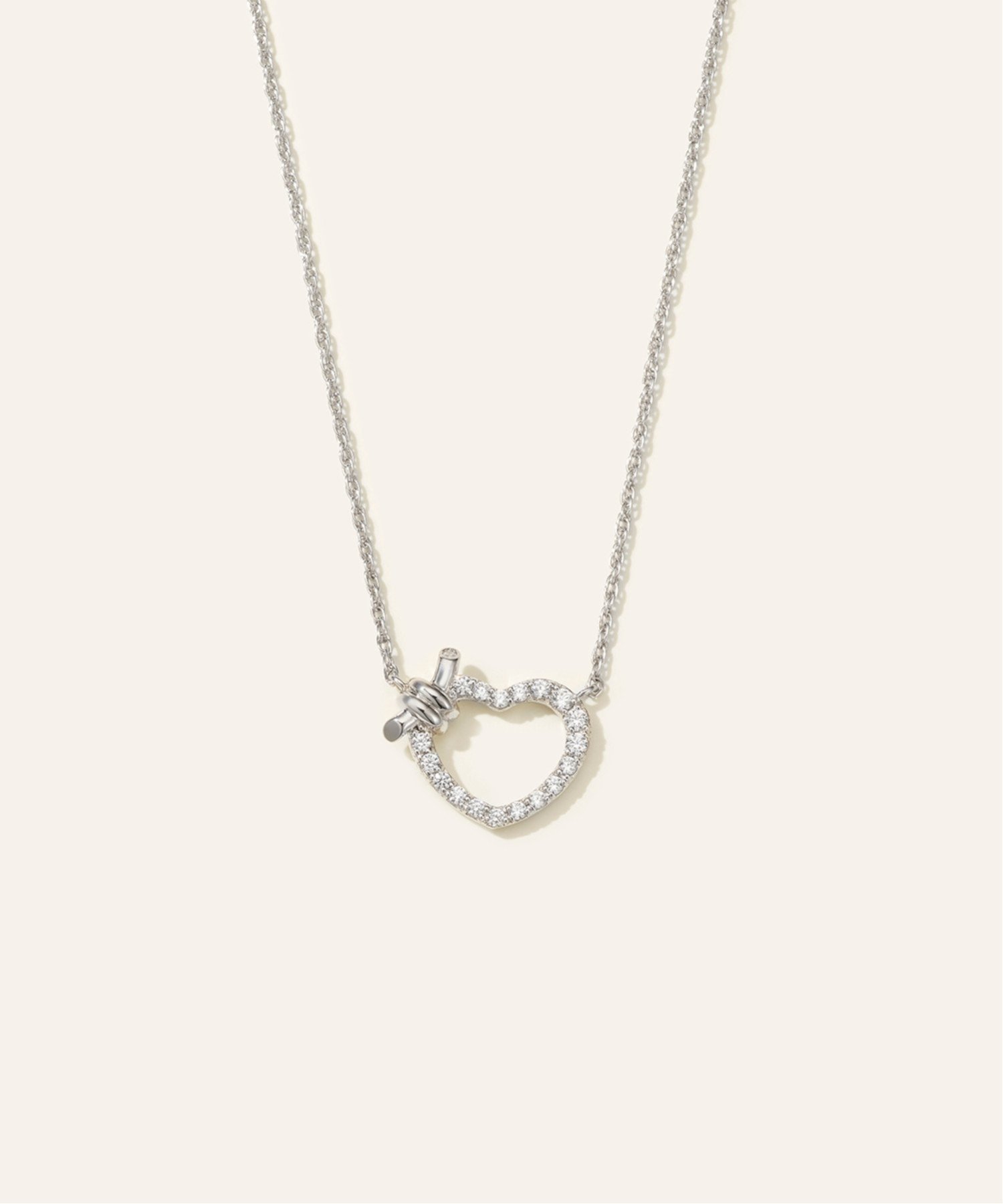 【SALE／22%OFF】METROCITY (W)クオレ(CUORE) スターリング シルバー ホワイト ネックレス メトロシティ アクセサリー・腕時計 ネックレス シルバー【送料無料】