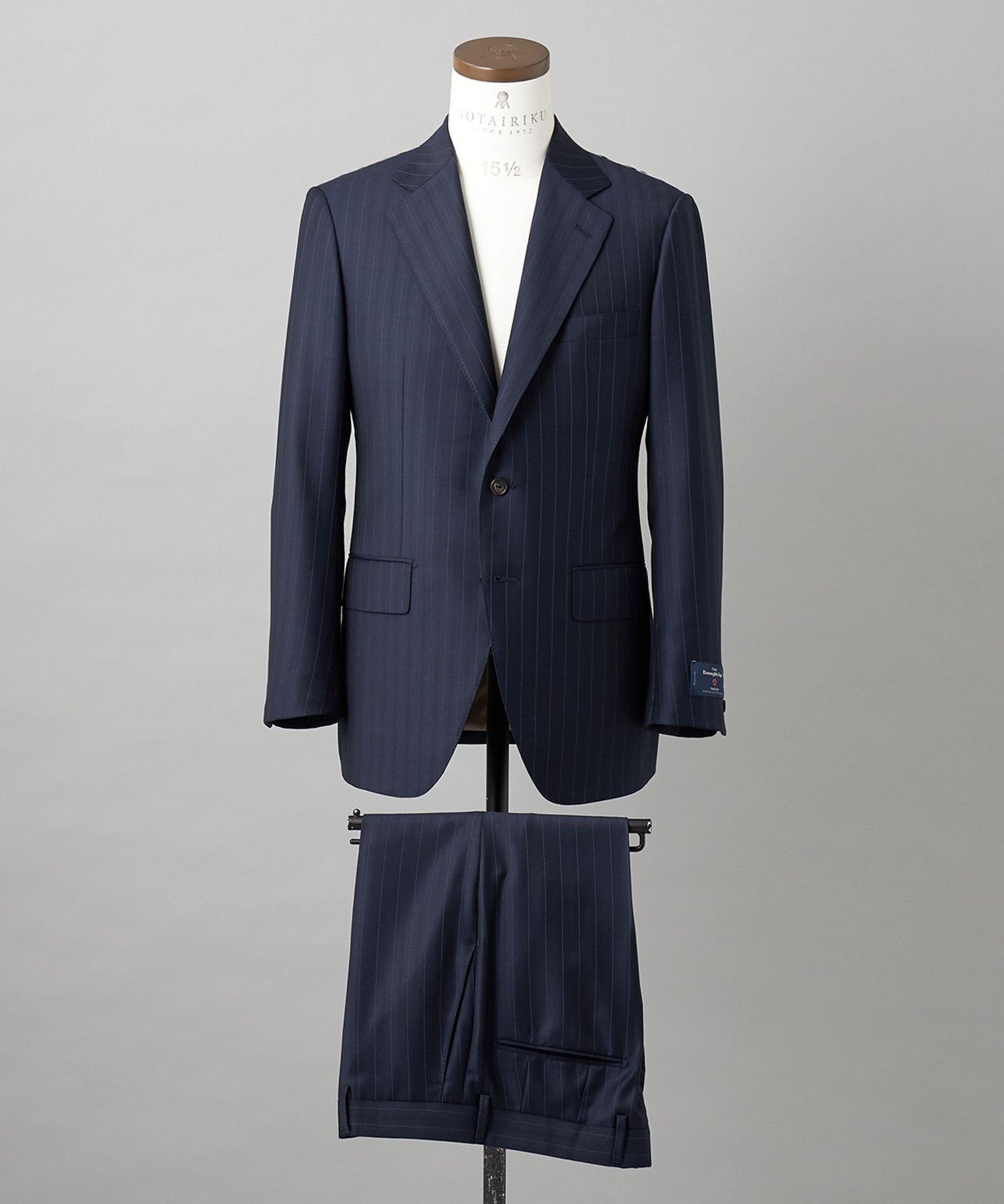 GOTAIRIKU 【ZEGNA/ゼニア】TROFEO/トロフェオ スーツ(ネイビー×ストライプ) ゴタイリク スーツ・フォーマル セットアップスーツ ネイビー【送料無料】