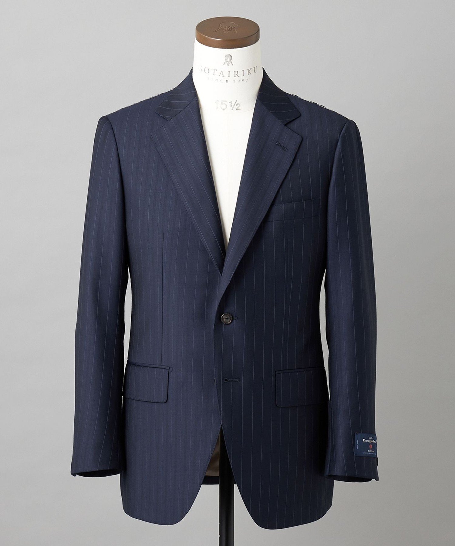 GOTAIRIKU 【ZEGNA/ゼニア】TROFEO/トロフェオ スーツ(ネイビー×ストライプ) ゴタイリク スーツ・フォーマル セットアップスーツ ネイビー【送料無料】