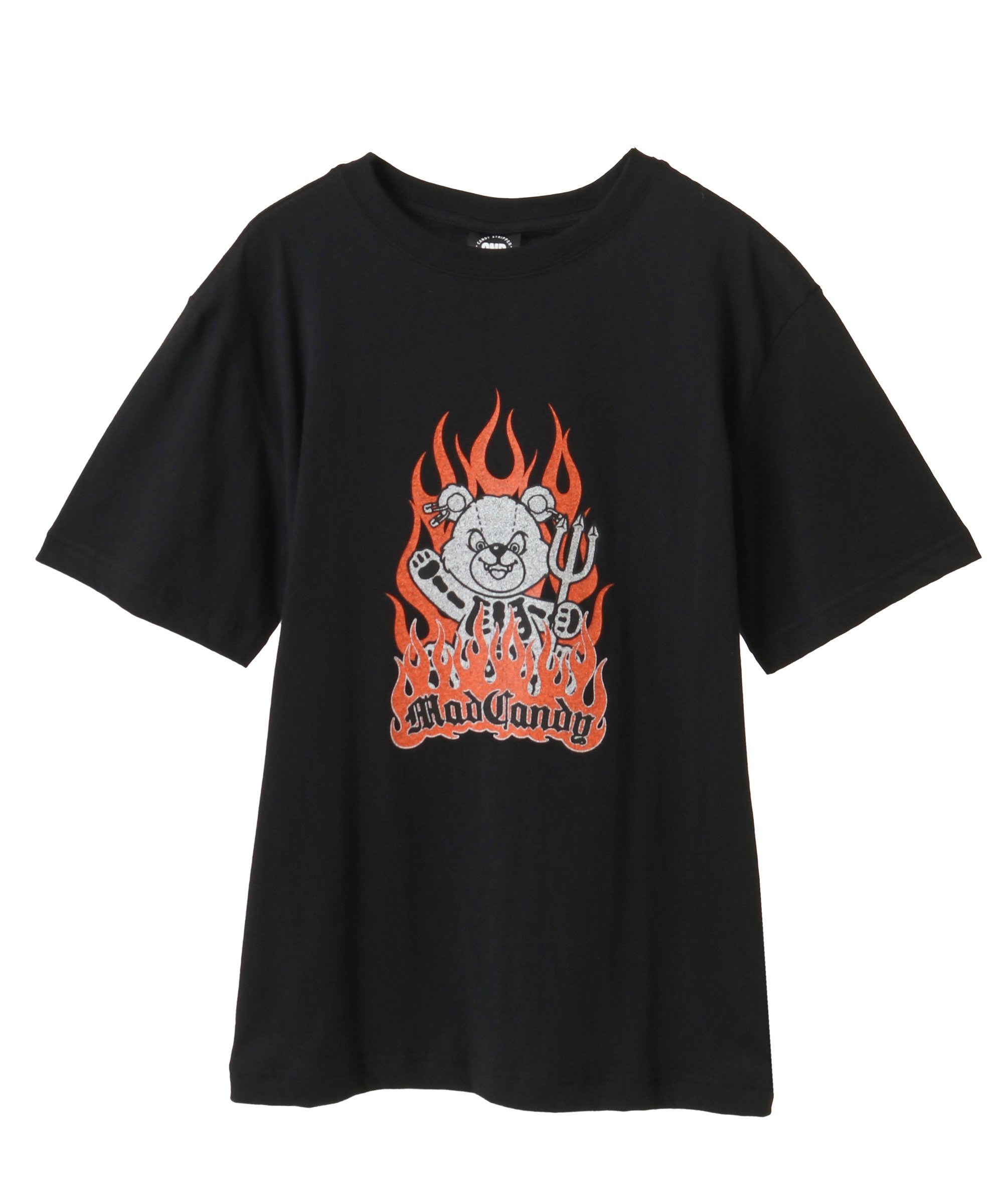 【SALE／50%OFF】Candy Stripper MAD CANDY FIRE TEE キャンディストリッパー トップス カットソー・Tシャツ ブラック ホワイト ブルー