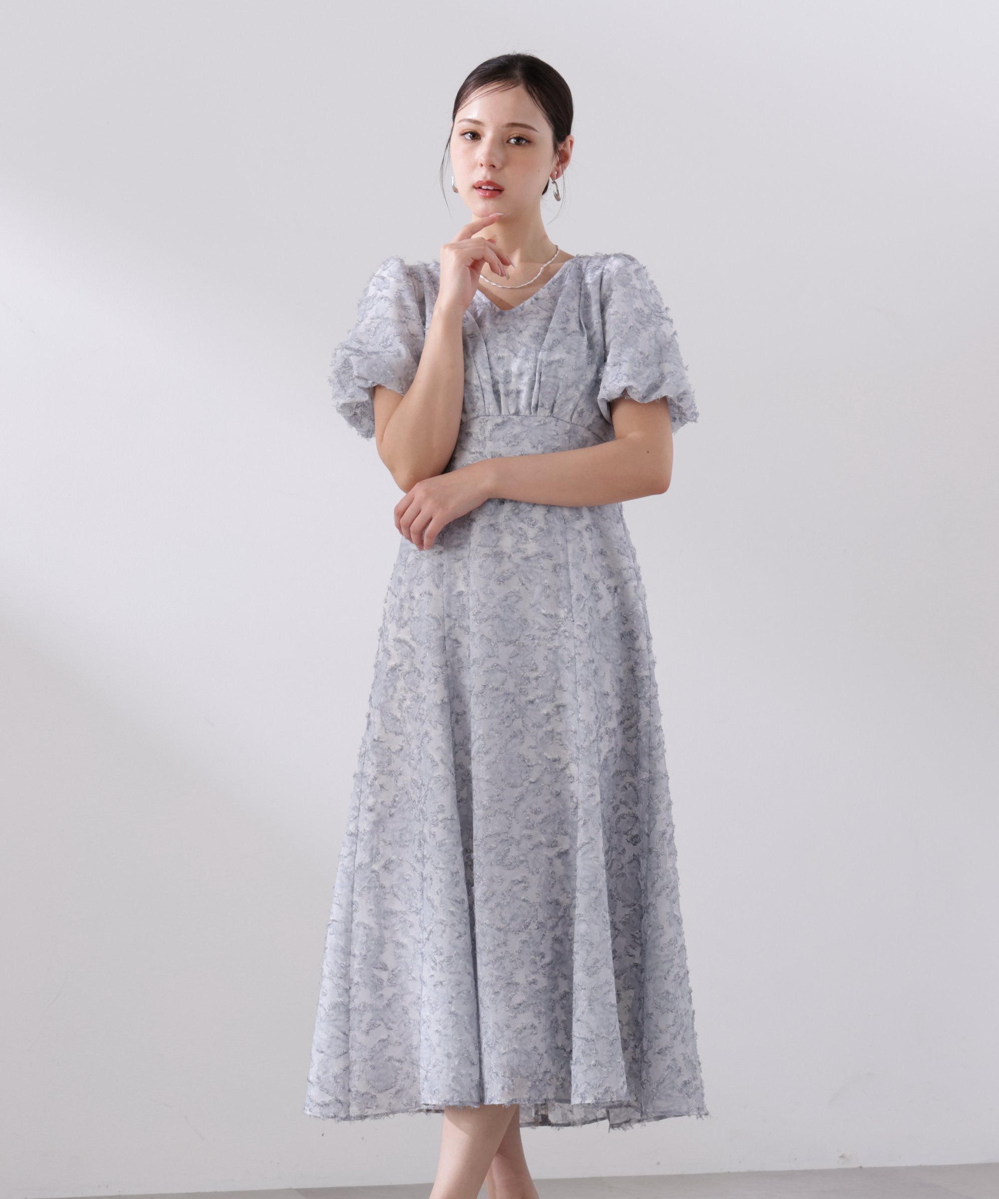 PROPORTION BODY DRESSING ＜L＞シアージャガードレディワンピース 26SS プロポーションボディドレッシング ワンピース・ドレス ワンピース ブルー ピンク