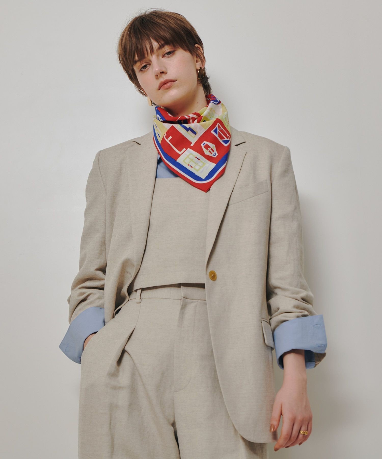 【SALE／50%OFF】allureville シャークスキンシングルオーバージャケット アルアバイル ジャケット・アウター テーラードジャケット・ブレザー ブラック ベージュ ホワイト【送料無料】