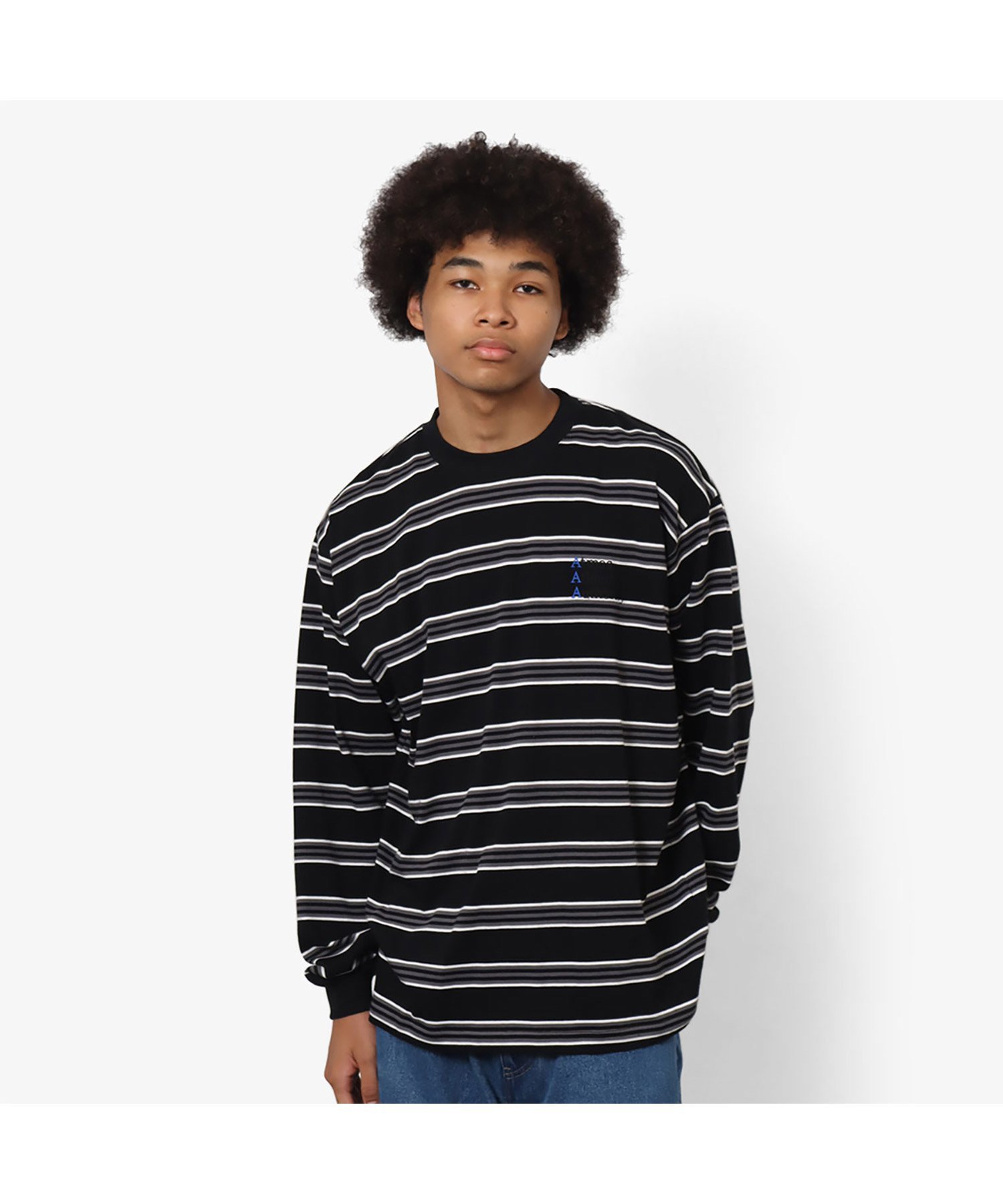 atmos atmos Border LS T-shirts BLACK 23FA-I アトモス トップス カットソー・Tシャツ ブラック