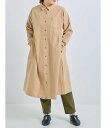 【SALE/60%OFF】Hare no hi 綿麻シャツワンピース ルディックパーク ワンピース・ドレス ワンピース ベージュ