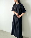 【SALE/34%OFF】GERRY Cosby COSBY/半袖ワッペンマキシワンピース アウトフィッターラボ ワンピース・ドレス シャツワンピース グリーン グレー ネイビー ブラック