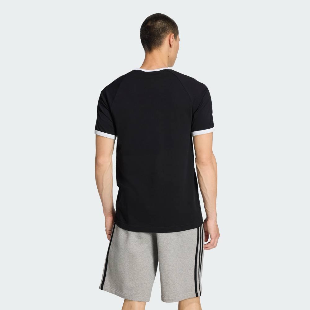 adidas 【公式】アディダス adidas スリーストライプス スリム リンガー Tシャツ アディダス トップス カットソー・Tシャツ ブラック【送料無料】