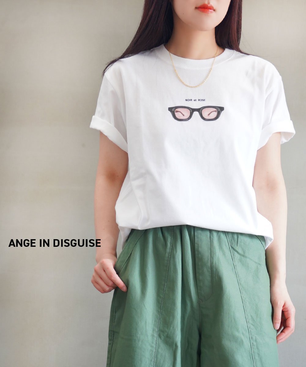 ANGE IN DISGUISE アンジインディスガイズ NOIR et ROSE ブルーコムブルー トップス カットソー・Tシャツ ホワイト