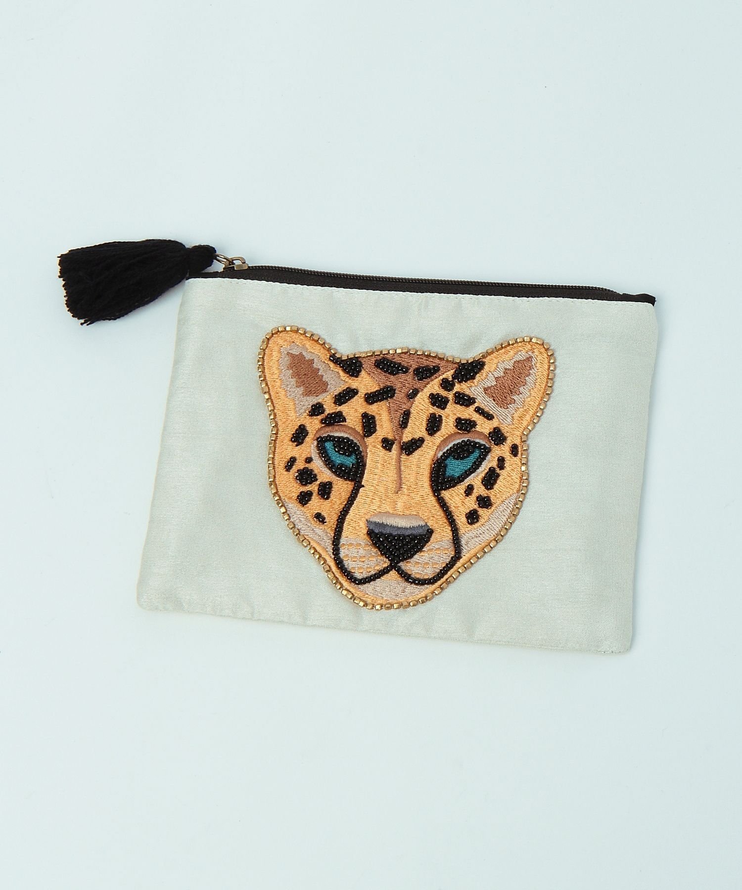 daily CLIP 【daily CLIP】レオパード刺繍ポーチ スタディオクリップ 財布・ポーチ・ケース ポーチ