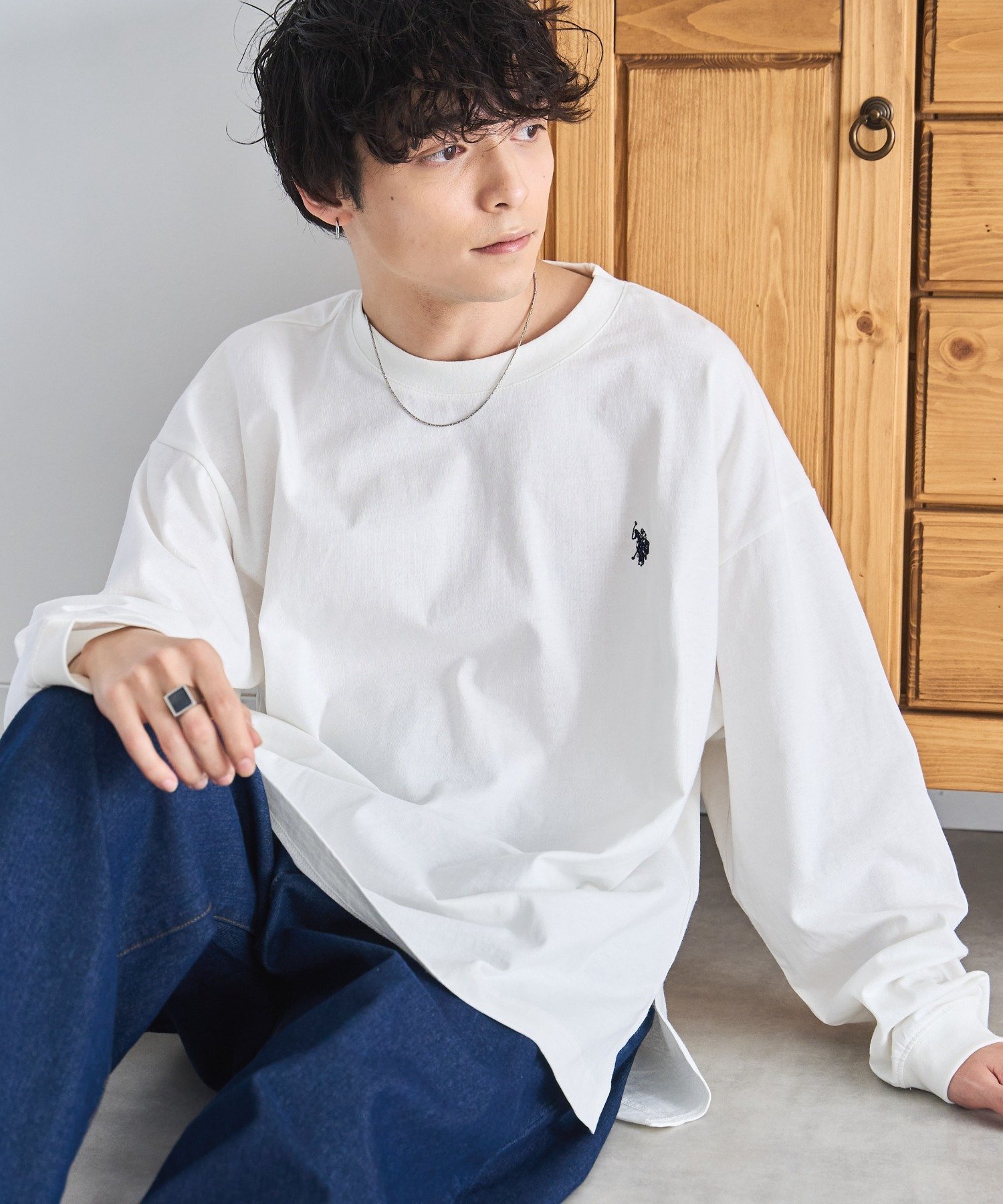 WEGO MEN'S U.S. POLO ASSN.ݥȻɽLST  ȥåץ åȥT 졼 ֥å ۥ磻ȡ̵