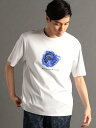 【SALE/20%OFF】MONSIEUR NICOLE フラワーグラフィック 半袖Tシャツ ニコル トップス カットソー・Tシャツ ホワイト ブラック【送料無料】(4)