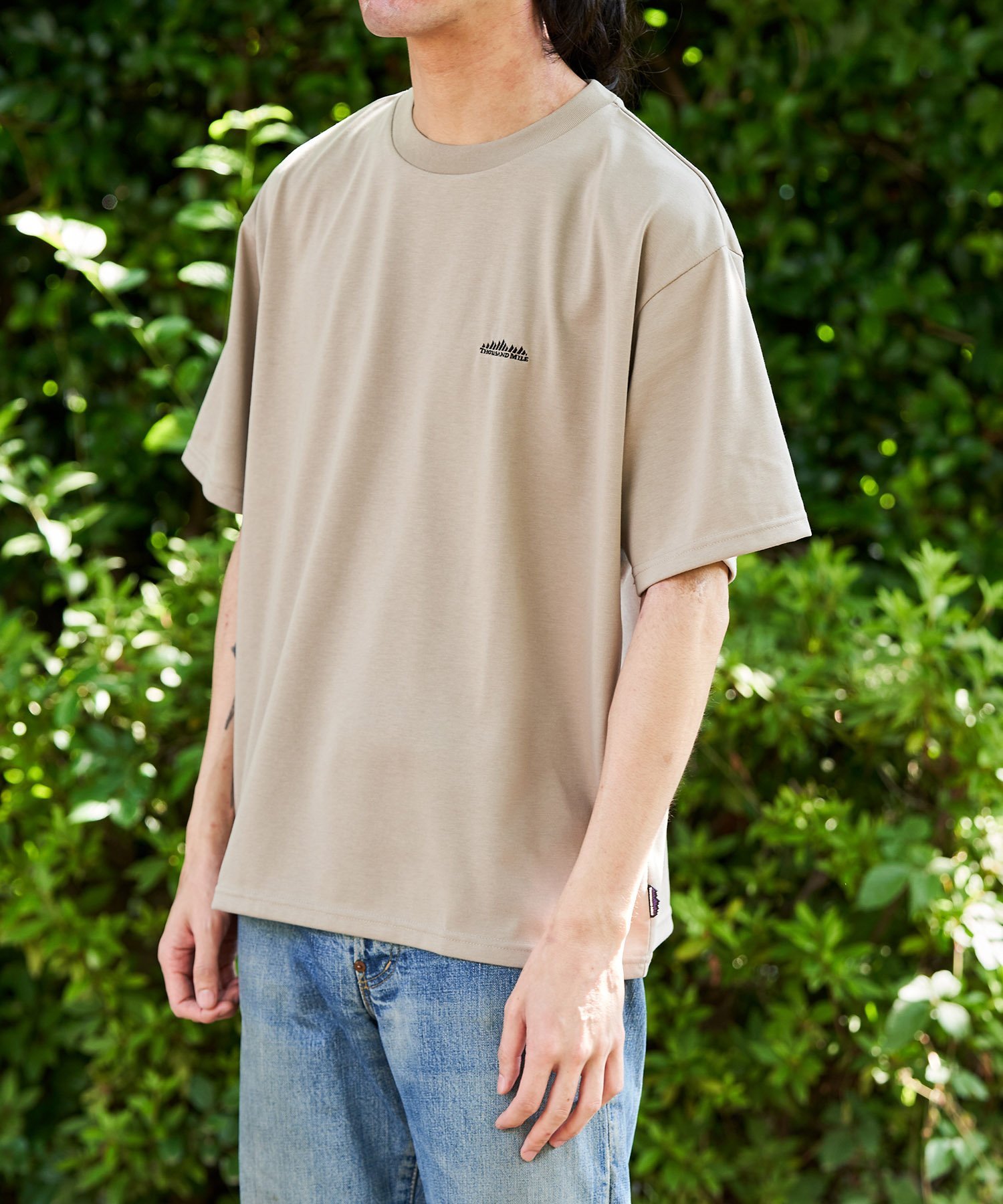 THOUSA SHORT SLEEVE TSHIRT アダムエロペ トップス カットソー・Tシャツ グレー イエロー ホワイト グリーン