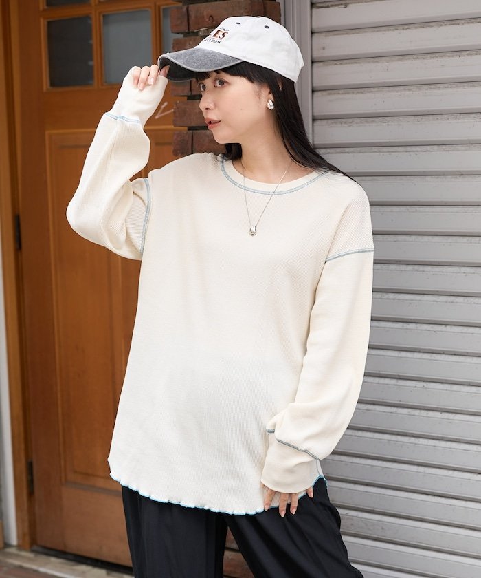 楽天市場】ワッフル ロンT(着丈(トップス・コート・ジャケット 楽天市場】ワッフル ロンT(着丈(トップス・コート・ジャケット