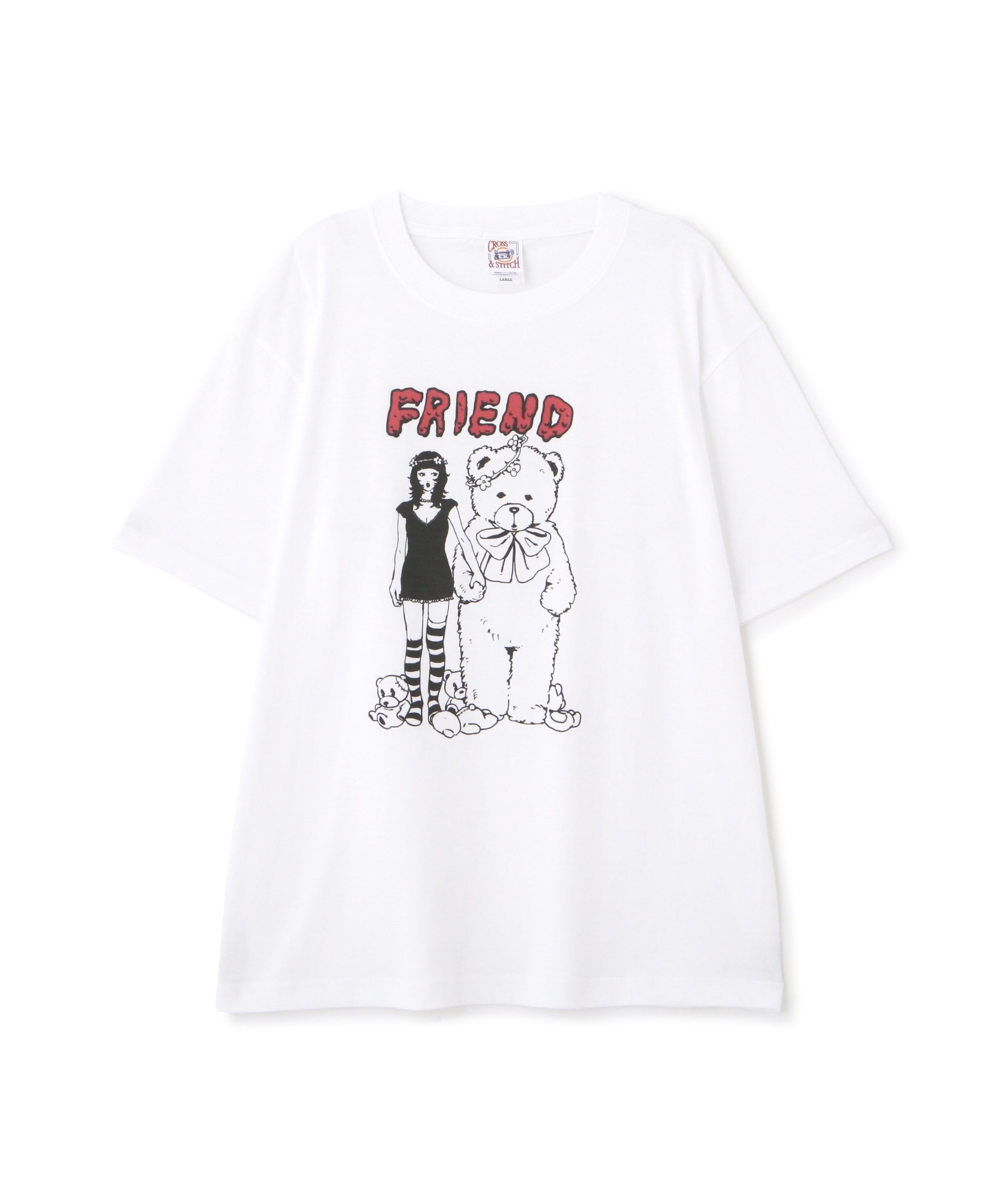 full_kado Tシャツ フリーズ マート トップス カットソー・Tシャツ ピンク ホワイト