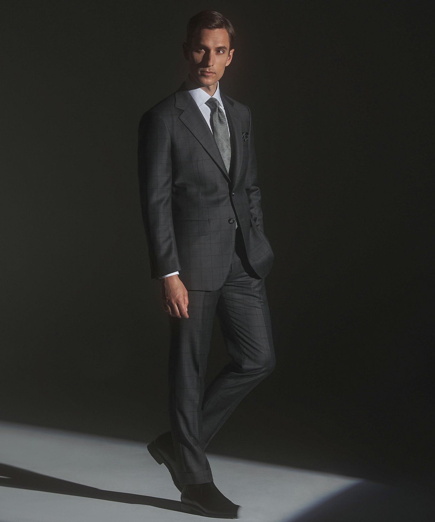 GOTAIRIKU 【ZEGNA/ゼニア】TROFEO/トロフェオ スーツ(グレー×格子) ゴタイリク スーツ・フォーマル セットアップスーツ グレー【送料無料...