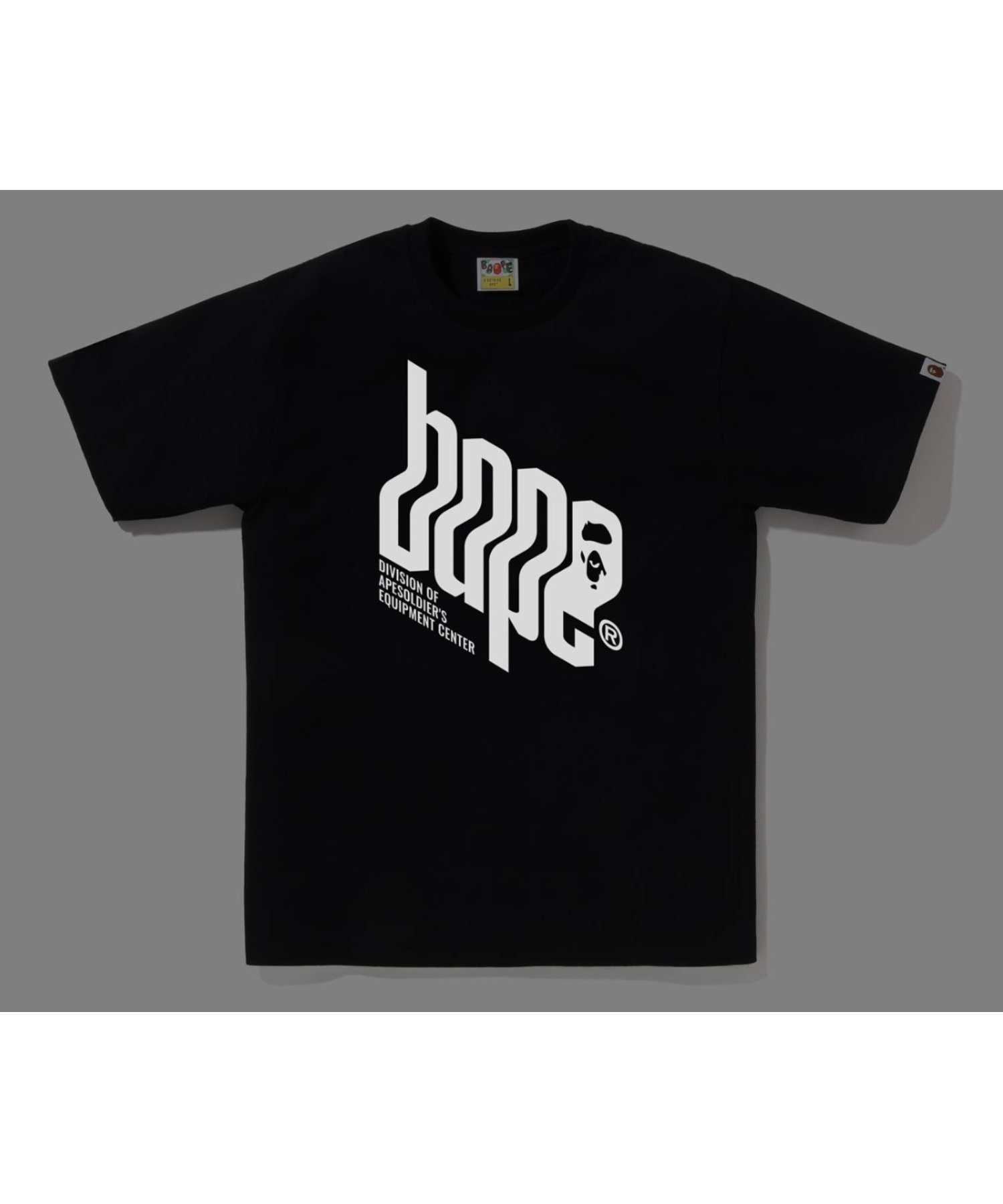 A BATHING APE REFLECTOR EQUIPMENT CENTER LOGO TEE ア ベイシング エイプ トップス カットソー・Tシャツ ブラック【送料無料】