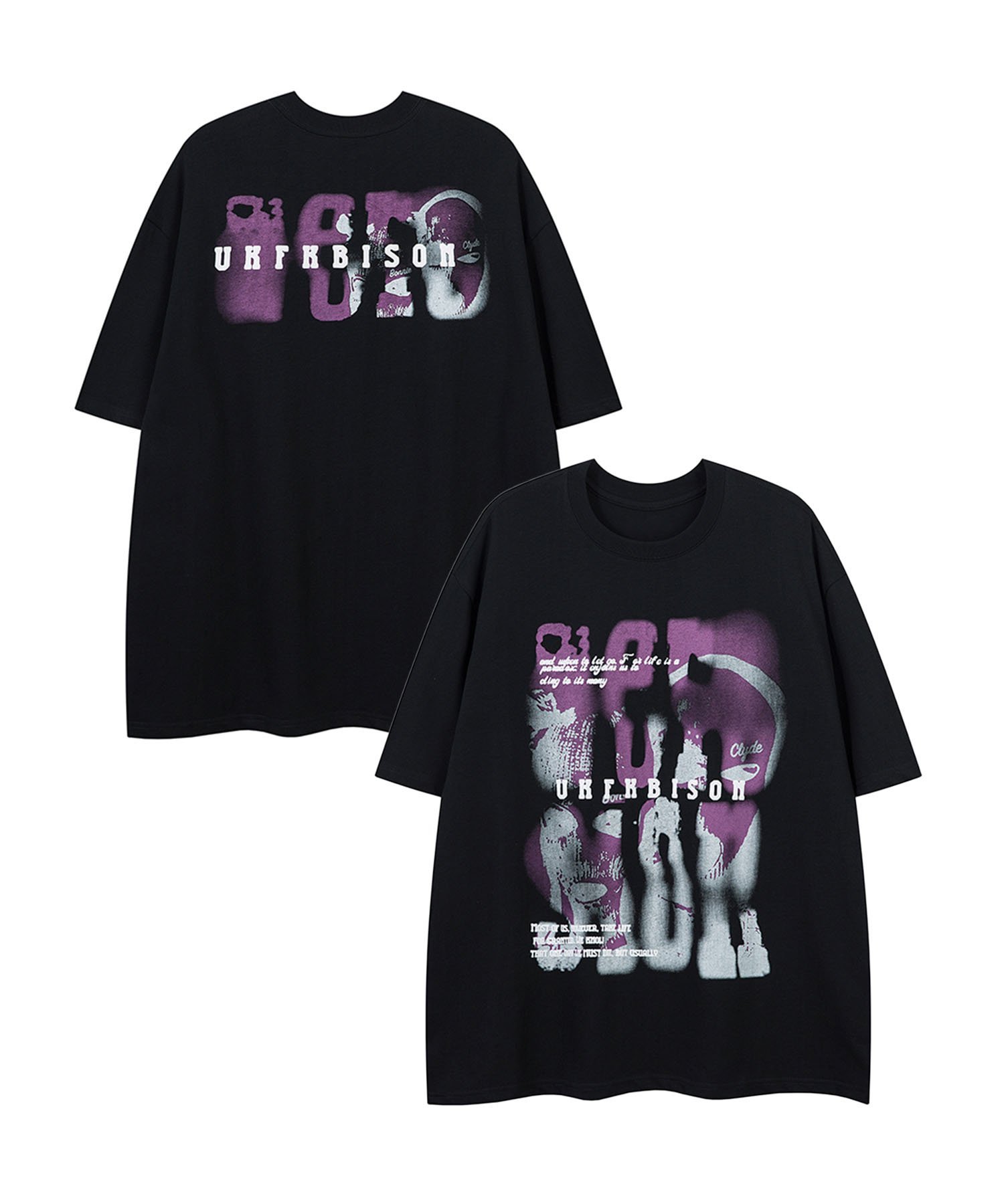 HOOK 【HOOK】レタープリントTシャツ アイモハ トップス カットソー・Tシャツ ブラック ホワイト レッド
