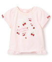 【SALE/30%OFF】mezzo piano 【人気商品再入荷】【直営店で取り扱い無し】いちごTシャツ ナルミヤオンライン トップス カットソー・Tシャツ ホワイト ピンク【送料無料】