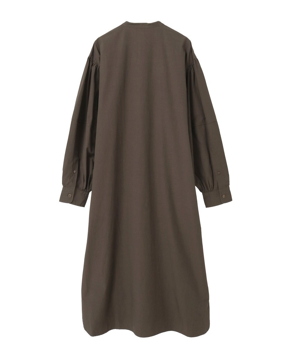 LOGEMENT DE CLAIRE 【Gymphlex/ジムフレックス】BAND COLLAR DRESS L/S メルローズクレール ワンピース・ドレス その他のワンピース・ドレス グレー ブラウン