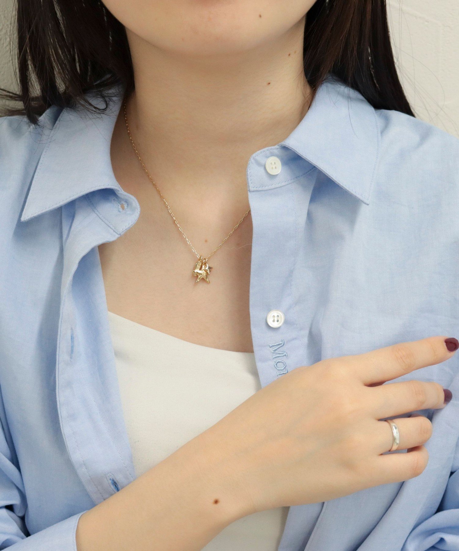 【SALE／20%OFF】fredy emue 手描き星トップネックレス フレディ アンド グロスター アクセサリー・腕時計 ネックレス ゴールド シルバー