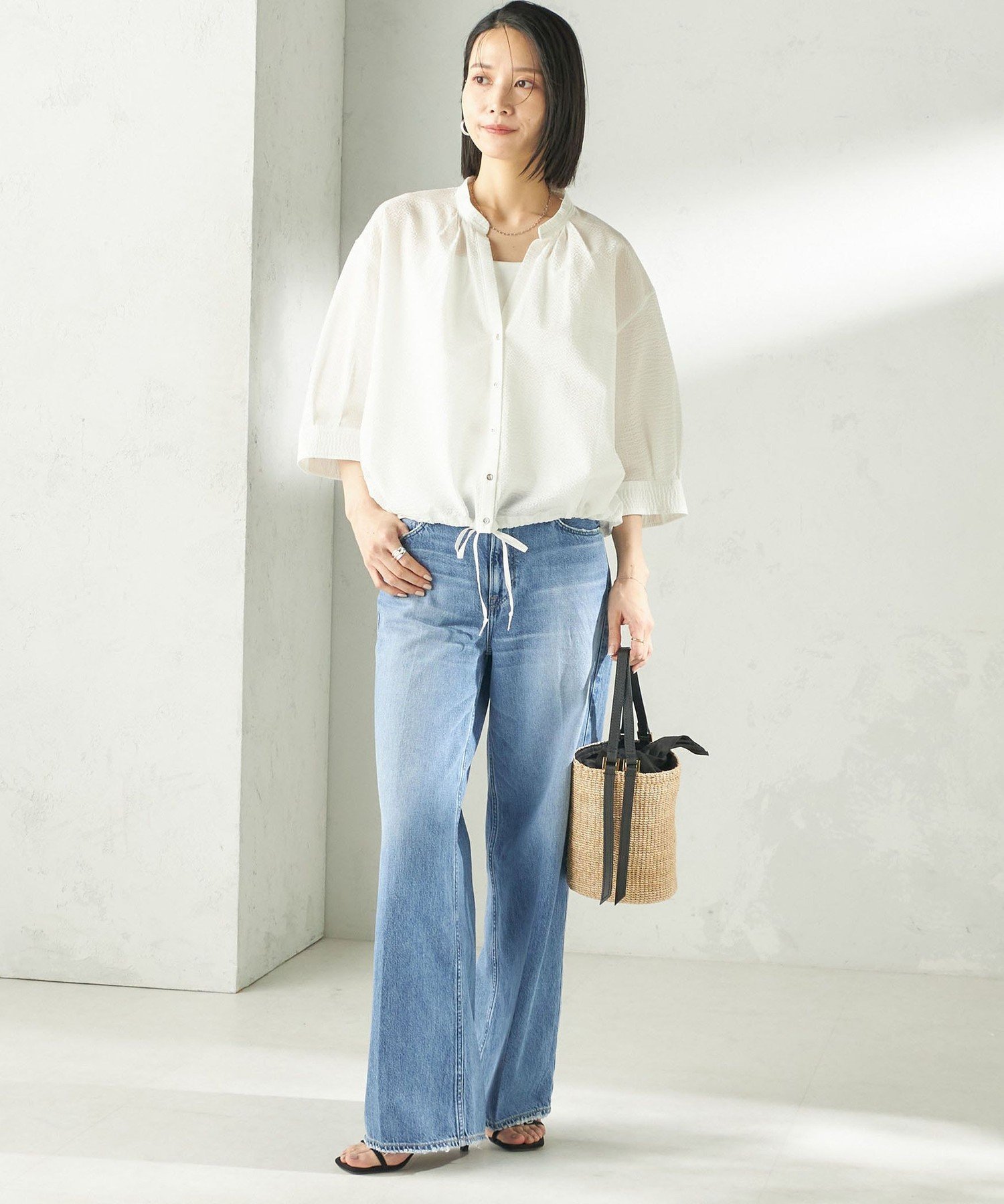 SHIPS WOMEN upper hights:THE SISTER MID-R シップス パンツ ジーンズ・デニムパンツ ブルー【送料無料】