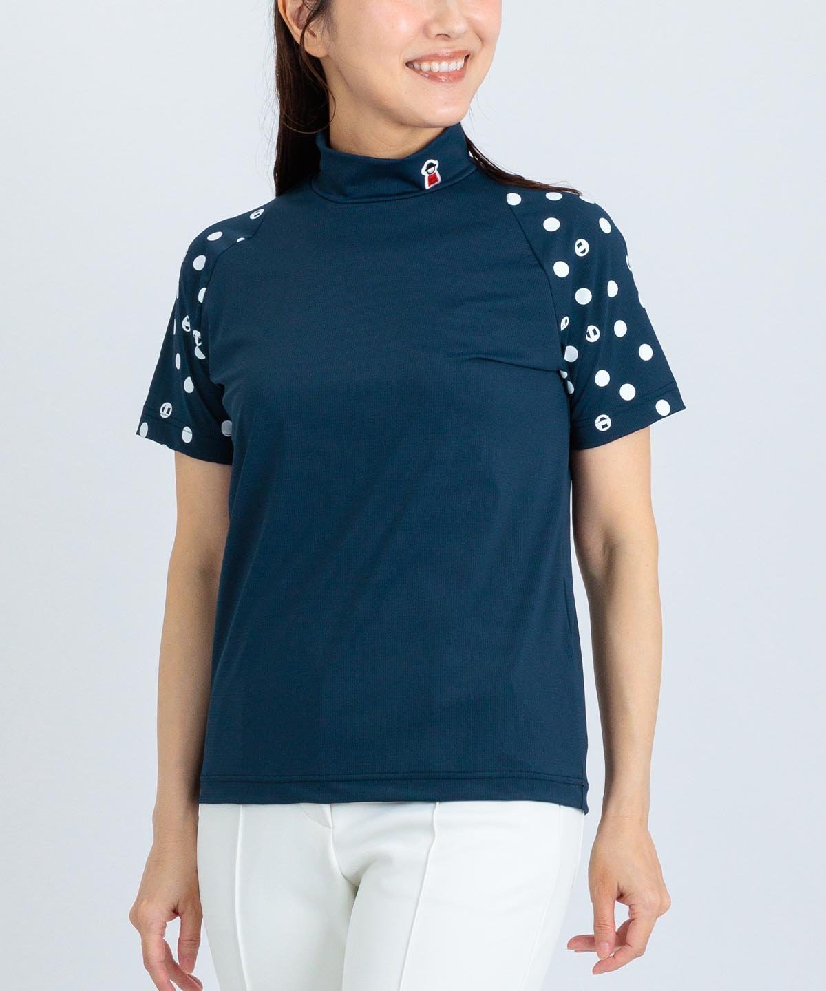 Picone Club 【ピッコーネクラブ公式】ドット袖冷感プルオーバー ピッコーネクラブ トップス カットソー・Tシャツ ブラック ネイビー ホワイト【送料無料】