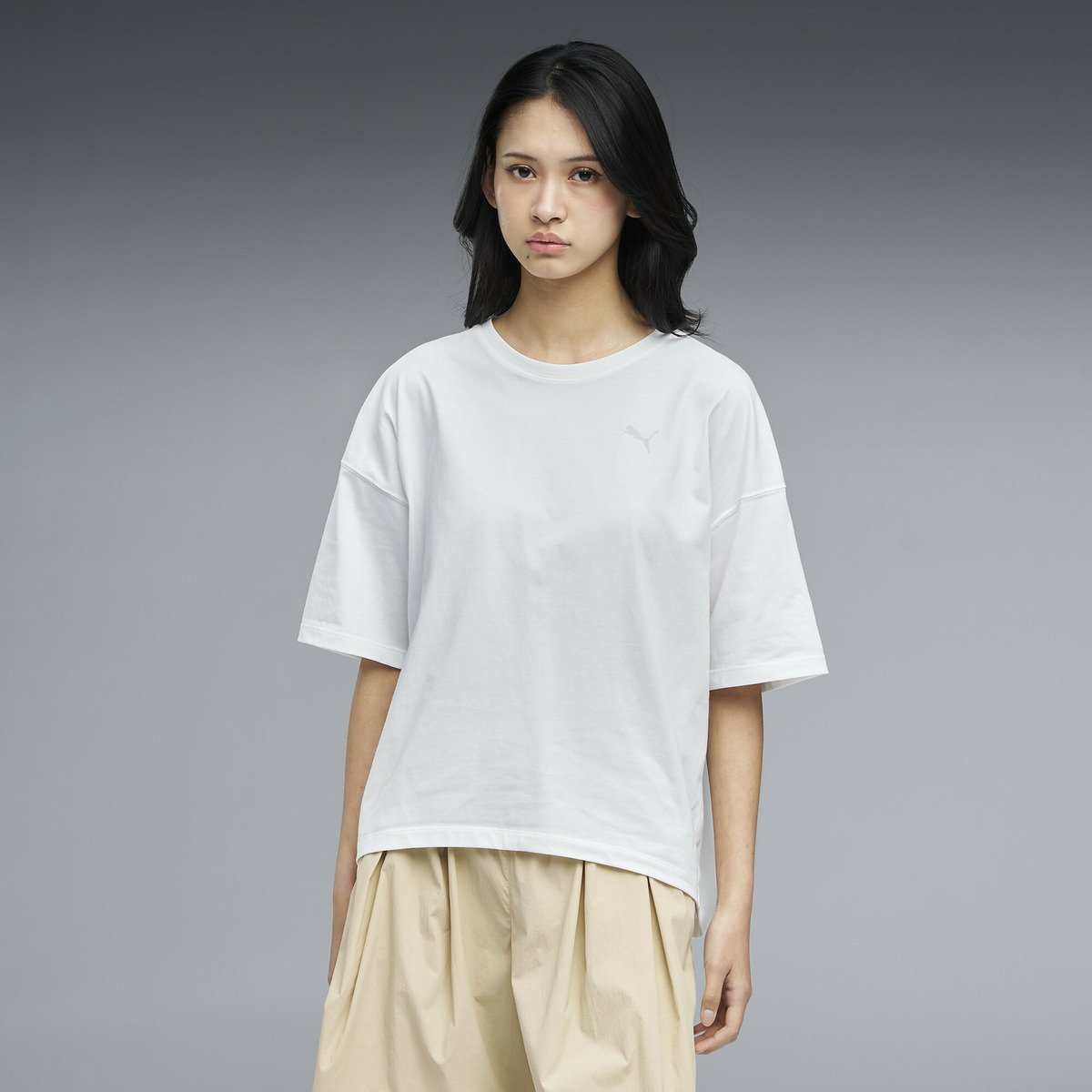 【SALE／30%OFF】PUMA ウィメンズ ESS エレベーテッド クール コクーン 半袖 Tシャツ SUMMER COCOON SS TEE プーマ トップス カットソー・Tシャツ ホワイト