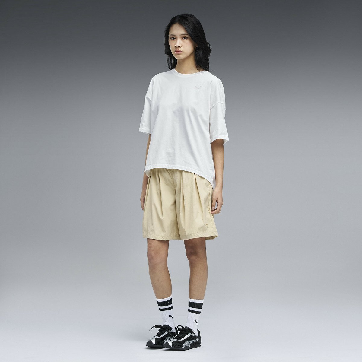 ウィメンズ ESS エレベーテッド クール コクーン 半袖 Tシャツ SUMMER COCOON SS TEE プーマ トップス カットソー・Tシャツ ホワイト