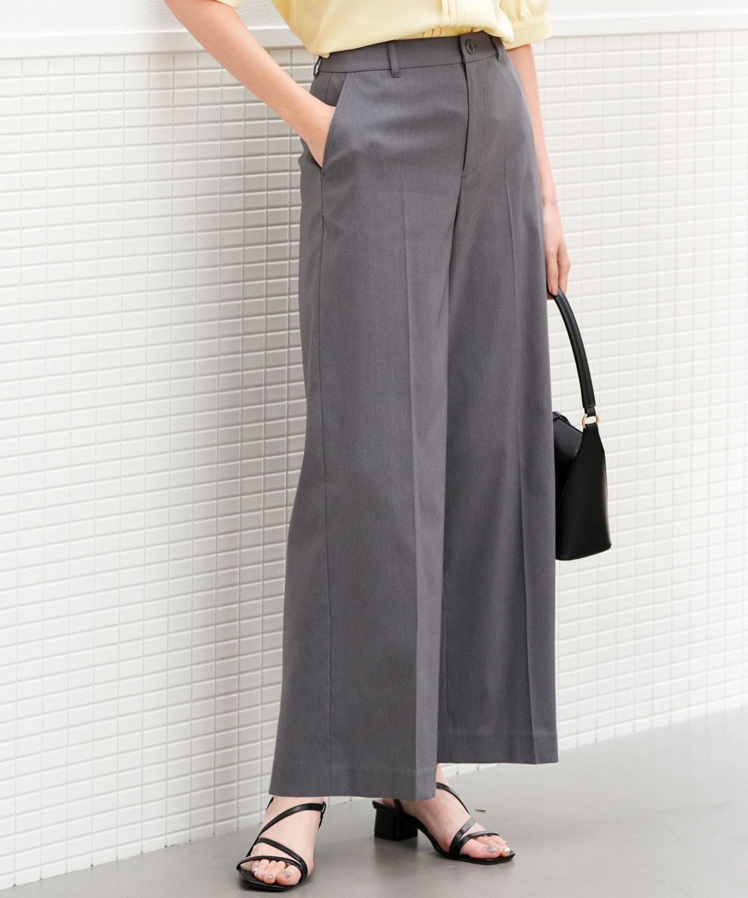 ANY SIS エアリーストレッチ ワイドパンツ エニィスィス パンツ その他のパンツ ブ...