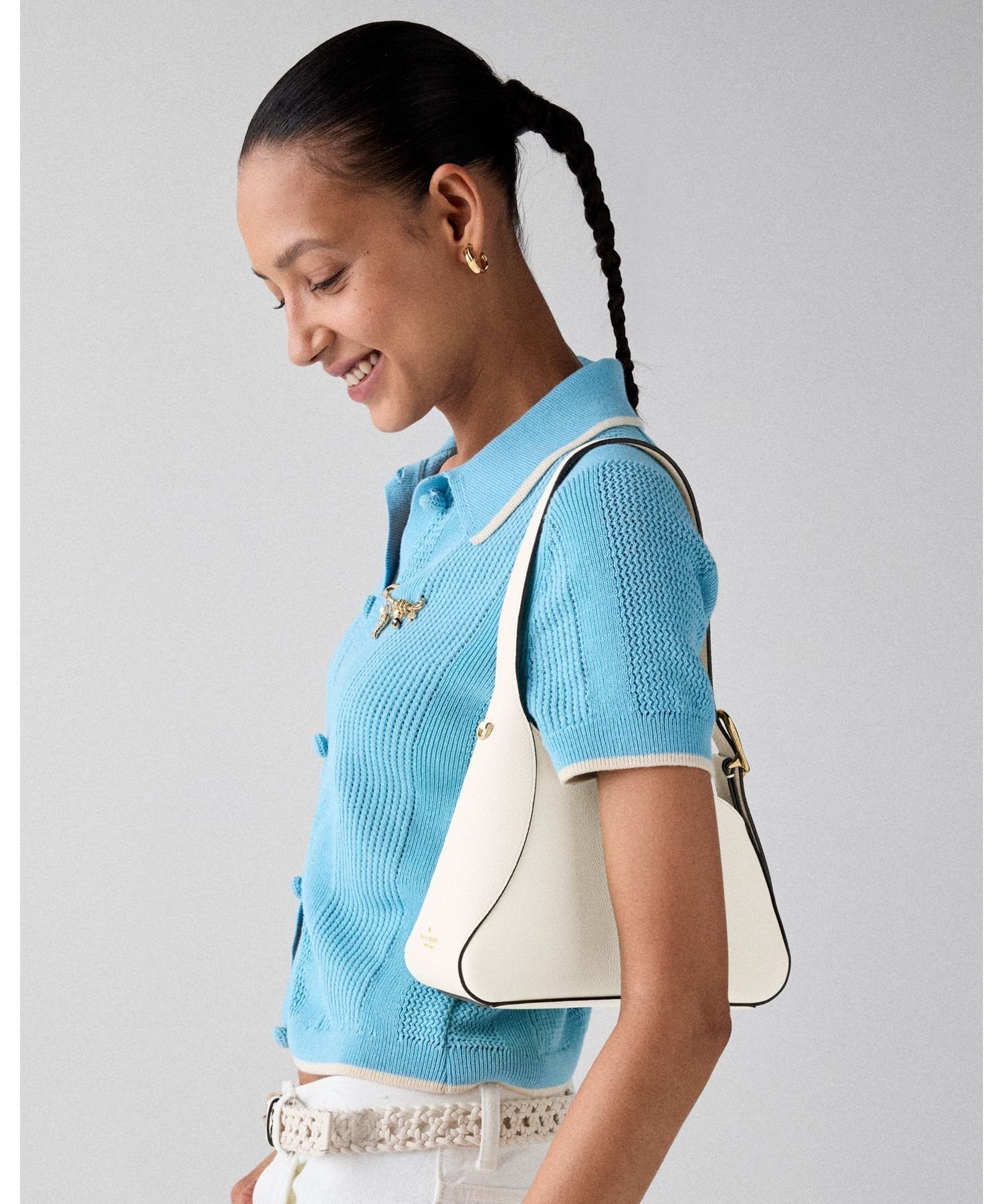 【SALE／72%OFF】kate spade new york 【公式】454 スカルプテッド ショルダー バッグ ケイトスペードニューヨーク バッグ ショルダーバッグ ホワイト【送料無料】