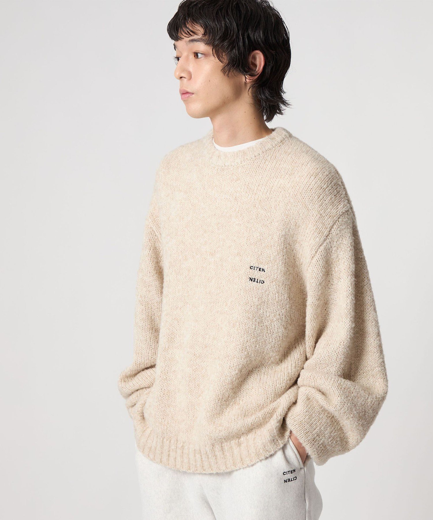 【SALE／50%OFF】CITEN ＜CITEN＞ブークレールーズニットプルオーバー ユナイテッドアローズ アウトレット トップス ニット グレー ホワイト ブラック