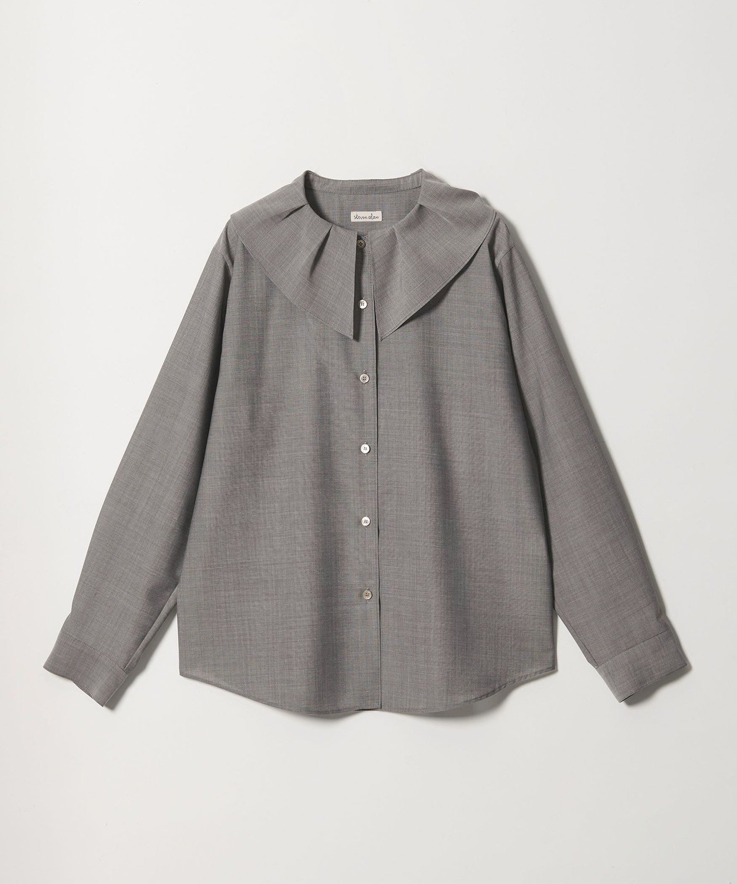 Steven Alan ＜Steven Alan＞タックカラー シャツ ビューティー＆ユース　ユナイテッドアローズ ワンピース・ドレス チュニック グレー【送料無料】
